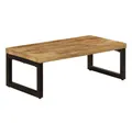 vidaXL Couchtisch Couchtisch 100x50x35 cm Massivholz und Stahl (1-St)