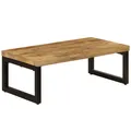 vidaXL Couchtisch 100x50x35 cm Massivholz Mango und Stahl NEU