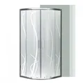 Spirit BAMBOO 80x80x180cm gebogene Duschkabine ohne Duschwanne