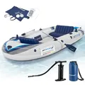 ArtSport Schlauchboot 322 cm für 4 Personen - Paddelboot aufblasbar mit 2 Sitzbänken - Ruderboot PVC mit Luftpumpe, Paddel, Tasche & Reparaturset
