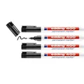400 Permanentmarker  schwarz  4 Stifte  feine Rundspitze 1 mm  wasserfest, sc...