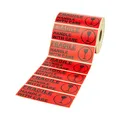 PROLAC – „Fragile Handle with Care“ Warnhinweis Aufkleber (Warnaufkleber) für zerbrechliche Warensendungen – Sticker selbstklebend – Warnetiketten Bruchgefahr – Etiketten Rot