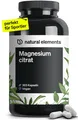 natural elements Premium Magnesiumcitrat – 365 Kapseln – 2320mg davon 360mg Magnesium/Tagesdosis