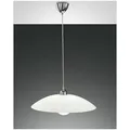 Fabas Luce Kent Pendelleuchte E27 1X75W Metall und Glas Weiss