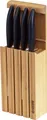 Bambus-Messerblock inklusive 4 Messer, Black Series
