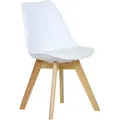 1 X Esszimmerstuhl 1 Stück Esszimmerstuhl Design Stuhl Küchenstuhl Holz Weiß - Woltu