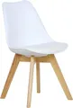 Woltu Esszimmerstuhl (1 St), Polsterstuhl Sitzfläche aus Kunstleder Holzbeine