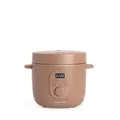 CREATE Rice Cooker Studio, elektrischer Reiskocher, 2 l, Mokka, programmierbar bis 24 Stunden, bereitet Kuchen, Eintöpfe oder Suppen zu, Warmhaltefunktion, 400 W