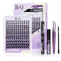 B&Q Lashes Extension Set 144PCS Victory Lash Clusters Unsichtbares Band 8-16MIX Manga Wimpern Extensions Set Wispy NatüRliche Wimpern Cluster 7 tage halt Wimpernverlängerung(Victory 8-16mix)