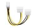 adaptare 35106 2-mal 4-polig IDE Molex auf 1-mal 6-polig PCI-E Strom-Adapter-Kabel für Grafikkarte 15 cm