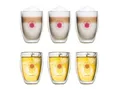 Creano Teeglas 6er-Set Thermoglas “Blume des Lebens”, 2-tlg., Borosilikatglas, tropffrei
