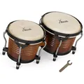 BONGO TROMMELN PERCUSSION SCHLAG INSTRUMENT LATIN CONGAS NATURFELLE TOBACCO