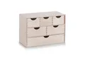 Zeller Present Schubladenbox Schubladenelement mit 6 Schubfächern Holz, (Stück, 1-St., 1 Schubladenelement mit 6 Schubfächern), Schubladenbox