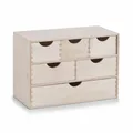 Zeller 6er Schubladenelement Mini-Kommode aus Birkenholz 40 x 20 x 27,5 cm