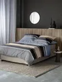 Irisette Feinbiber Bettwäsche-Garnitur Panda 8543  Farbe blau  135x200+80x80cm