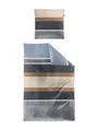 Irisette Bettwäsche Irisette Biber Bettwäsche Panda 135x200 Streifen blau beige braun, Biber, 2 teilig