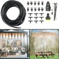 NEU Sprühnebeldusche Set 10m Schlauch für Garten Bewässerung Luftbefeuchter