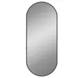 vidaXL Spiegel 60 x 25 cm Wandspiegel Schwarz 60x25 cm Oval