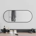 Wandspiegel 60x25 cm oval Schwarz