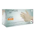 ECO-PLUS Latexhandschuhe, puderfrei, weiß 01038-XXL , 1 Packung = 100 Stück, Größe XXL