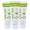 emmi-dent Ultraschall Zahncreme „Nature“ I Ideal für empfindliche Zähne und Zahnfleisch I Frei von Mikroplastik & Nanomaterialien I Vegan & glutenfrei I 3x 75 ml