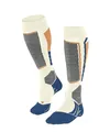 FALKE Damen Skisocken SK2 Intermediate W Kh Wolle Funktionsmaterial warm dick 1 Paar, Weiß Offwhite-Candy 2042, 39-40