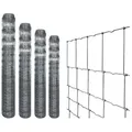 Roysson Garden Zaun 50 m verzinkter Wildzaun, Knotengeflecht Forstzaun silberfarben 4996 cm x 160 cm
