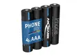 ANSMANN AG Telefon Akku AAA 800mAh 1,2V, 4 Stück, DECT Akku 800 mAh (1.2 V)