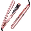 Glätteisen Lockenstab 2-in-1 Keramik Roségold, 450°C, Locken, Glätten, Volumen