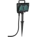 Brennenstuhl Outdoor multiple socket outlet with spike - Stromverteilungseinheit - Wechselstrom 230 V - output connectors: 2 - 1,4m - Deutschland (1154430)
