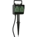 Brennenstuhl 1154430 Gartensteckdose 2fach Grün mit Erdspieß