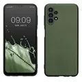 kwmobile Handyhülle für Samsung Galaxy A13 4G Hülle - Silikon Case metallisch schimmernd - Schutzhülle Cover - Metallic Tannengrün