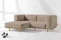 KONSIMO® Ecksofa FOSERO Ecksofa links, hergestellt in der EU, handgearbeitet, skandinavisch, Massivholzrahmen