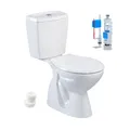 Stand-WC mit Keramik-Spülkasten und Softclose WC-Sitz Senkrecht Boden