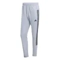 adidas Men's Workout Essentials All-Set 3-Stripes Knit Pant, Halo Silver/Black, XL