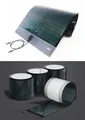 TZIpower Solarmodul 360° Flexibles Cigs Solarpanel Solarmodul 80W 125W 240W 320W 380W 500W, CIGS, IP68 Schutz