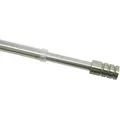 GARDINIA Vitragenstange, Ø 10 mm, 1-läufig, ausziehbar, ohne Bohren, verschraubt, Serie Vitragestange Zylinder Ø 10 mm silberfarben Ø 10 mm x 60 cm - 85 cm