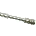 Gardinia 30764 Vitragestange Zylinder Ø 10 mm, Metall, ausziehbar 60-85 cm, inklusiv 2 Träger, edelstahl-optik