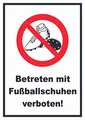 HB-Druck Betreten mit Fussballschuhen verboten! Schild A6 (105x148mm)