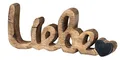 levandeo Schriftzug Liebe L26cm Mango Natur Schwarz Holz Buchstaben Tischdeko Deko Love Wohndeko