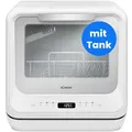 Bomann® Tischgeschirrspüler mit Tank | mit und ohne Wasseranschluss nutzbar | Mini Geschirrspüler | 36 - 70°C | Camping Spülmaschine | TSG 5704 - Weiß