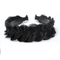 Hairband Braided Hairpiece Messy Wide 2 Strands Fluffy Braids Wig with Tooth ...