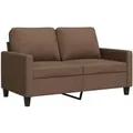 vidaXL 2-Sitzer-Sofa Braun 120 cm Stoff 359158