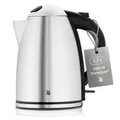 WMF Stelio Wasserkocher Edelstahl 1,7l, elektrischer Wasserkocher mit Kalkfilter, 2400 W, Wasserstandanzeige beleuchtet, Überhitzungsschutz, edelstahl matt silber