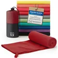 Blumtal Mikrofaser Handtuch leicht & extra saugstark - schnelltrocknende Microfaser Handtücher - optimal als Fitness Handtuch/Strandtuch Mikrofaser/Gym Towel - Reisehandtuch kompakt - Dunkelrot