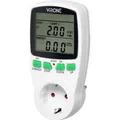 Orno Zweitarif-Wattmeter, Energierechner mit LCD-Display, 2 separate Tarife, interne Batterie, Schuko-Ver (EM-1(GS))