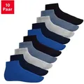 Footstar Kurzsocken EVERYDAY! 10 Paar Quarter Socken Kurzsocken Kurze Baumwoll Socken blau 47-50