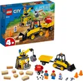 LEGO 60252 Bagger auf der Baustelle, Kinderspielzeug für Kinder ab 4 Jahre, Spielzeug Set aus Baufahrzeugen mit Kran und Bagger