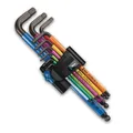 WERA Winkelschlüsselsatz metrisch, BlackLaser, 950 SPKL/9 SM HF Multicolour Hex-