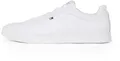 Tommy Hilfiger Herren Court Sneaker Icon Flag Essential aus Leder, Weiß (White), 46